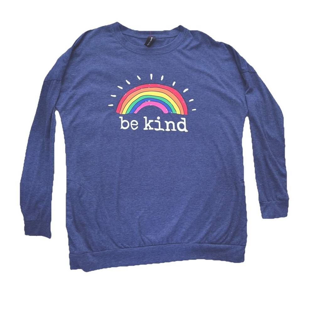 Be Kind Unisex T Shirt Size Large Heather Dark Blue